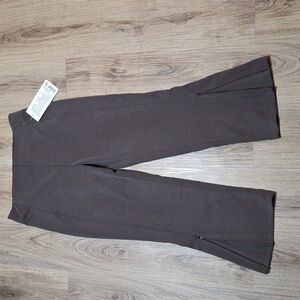Lululemon Ribbed Softstreme Zip Leg High Rise Cropped Pant 25" *Espresso Size 10
